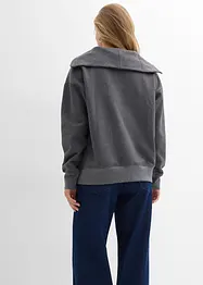 Mikina s límcem na zip, z měkké bavlněné směsi, bonprix