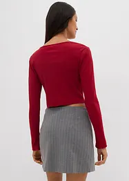 Krátké žebrované triko, bonprix