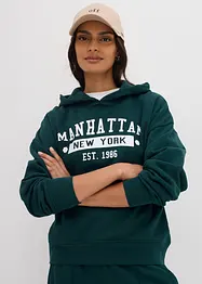 Oversize mikina s kapucí z čisté bavlny, bonprix