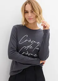 Triko s dlouhým rukávem, z čisté bavlny, bonprix