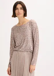Tričko s lesklým leopardím potiskem, bonprix
