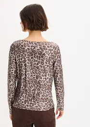 Tričko s lesklým leopardím potiskem, bonprix
