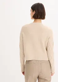 Kabátek ze silnější pleteniny, ve stylu bomber, bonprix