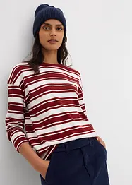 Oversize tričko s dlouhým rukávem z čisté bavlny, bonprix