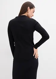 Triko s dlouhým rukávem, z žebrovaného materiálu, bonprix