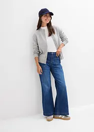 Džíny Wide Leg, Mid Waist, s nakládanými kapsami, bonprix