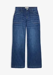 Džíny Wide Leg, Mid Waist, s nakládanými kapsami, bonprix