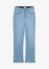 Džíny Straight, High Waist, s detaily na kapsách, bonprix