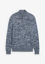 Svetr s límečkem na zip, z bavlny, bonprix