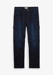 Cargo džínové joggingové kalhoty s pohodlným pasem, Regular Fit, Straight, bonprix