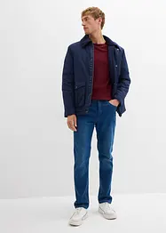 Teplákové džíny Classic Fit s pohodlným pasem, Straight, bonprix