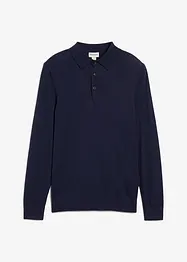 Pólo svetr z jemné pleteniny s luxusní merino vlnou, Slim Fit, bonprix