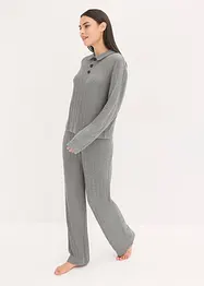 Domácí souprava z měkkého žebrovaného materiálu, oversize, bonprix
