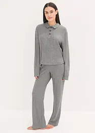 Domácí souprava z měkkého žebrovaného materiálu, oversize, bonprix