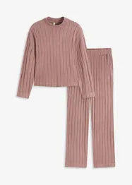 Domácí souprava z měkkého žebrovaného materiálu, oversize, bonprix
