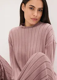 Domácí souprava z měkkého žebrovaného materiálu, oversize, bonprix