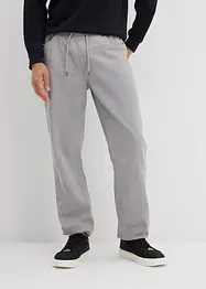 Kalhoty bez zapínání, Relaxed Fit, z čistého bavlněného kepru, Tapered, bonprix
