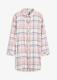 Tkaná noční košile z flanelu, s knoflíkovou lištou, bonprix