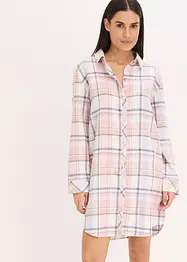 Tkaná noční košile z flanelu, s knoflíkovou lištou, bonprix