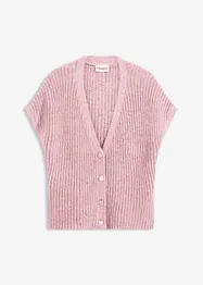 Pletená vesta s ozdobnými knoflíky a podílem vlny, bonprix