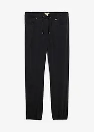 Kalhoty bez zapínání, Relaxed Fit, z čistého bavlněného kepru, Tapered, bonprix