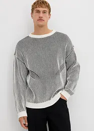 Žebrovaný svetr z bavlněné směsi, Loose Fit, bonprix