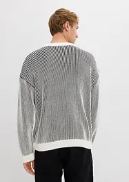 Žebrovaný svetr z bavlněné směsi, Loose Fit, bonprix