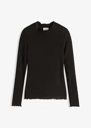 Žebrované tričko z viskózové směsi, bonprix