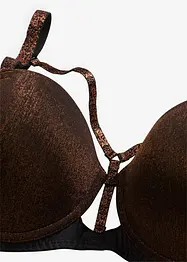 Balkonetová podprsenka z třpytivého materiálu, bonprix