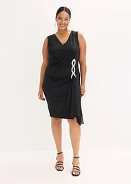 Žerzejové šaty s aplikací ze štrasových kamínků, bonprix