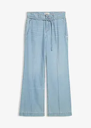 Džíny Wide Leg, Mid Waist, s páskem, bonprix