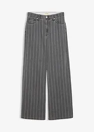 Džíny Wide Leg, High Waist, s poničenými efekty, bonprix