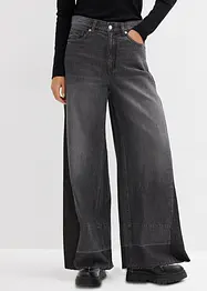 Džíny Wide Leg, High waist, se vsadkou, bonprix