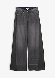 Džíny Wide Leg, High waist, se vsadkou, bonprix