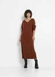 Oversize pletené šaty v délce midi, bonprix
