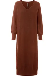 Oversize pletené šaty v délce midi, bonprix