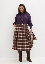 Šifónová halenka s odnímatelnou vázačkou, bonprix