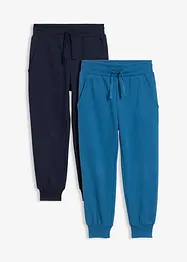 Joggingové kalhoty z měkké bavlněné směsi (2 ks v balení), bonprix