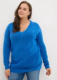 Pletený svetr s výstřihem do V, Oversized Fit, bonprix