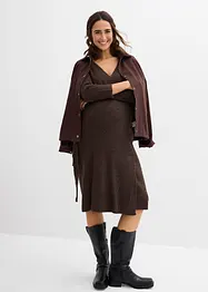 Velmi měkké těhotenské/kojicí pletené šaty s 3/4 rukávy, bonprix