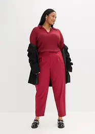 Svetr z jemné pleteniny, s ozdobným límcem, bonprix