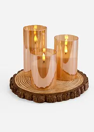 LED dekorativní svíčky (3dílná souprava), bonprix