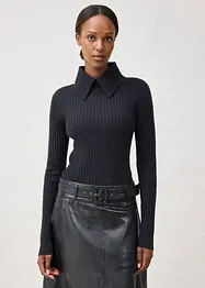 Žebrovaný svetr z merino vlny, bonprix