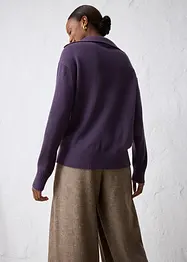Svetr s límečkem na zip, z merino vlny, bonprix
