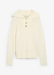 Svetr s límečkem na zip, z merino vlny, bonprix