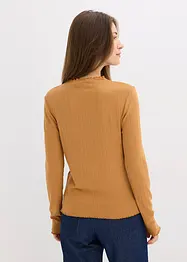 Přiléhavé žebrované triko, bonprix