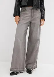 Džíny Wide Leg, Mid Waist, pohodlný pas, bonprix