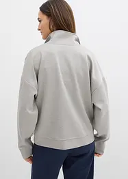 Bunda na zip z materiálu scuba, bonprix