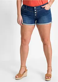 Džínové šortky Mid Waist, bonprix