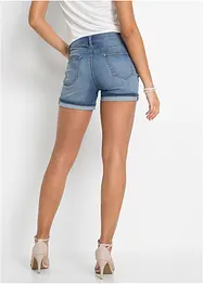 Džínové šortky s aplikací, Mid Waist, bonprix